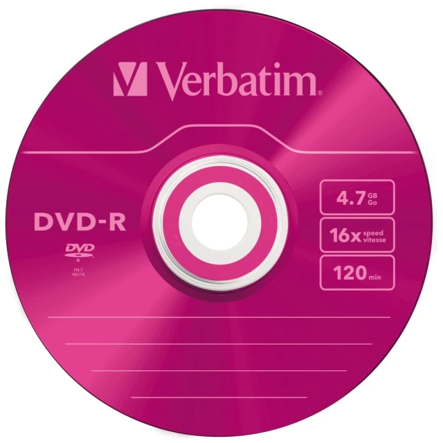 Диск DVD-R Verbatim Colour Slim 4.7GB 16X 5шт (43557)
