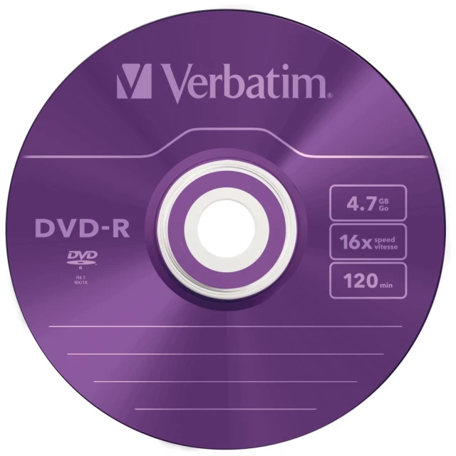 Диск DVD-R Verbatim Colour Slim 4.7GB 16X 5шт (43557)