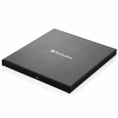 Зовнішній привід Verbatim Slimline Blu-ray Ultra HD 4K з кабелем USB-C/USB-A Black (43888)