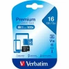 Карта памяти microSDHC Verbatim 16GB V10 Black (44010)