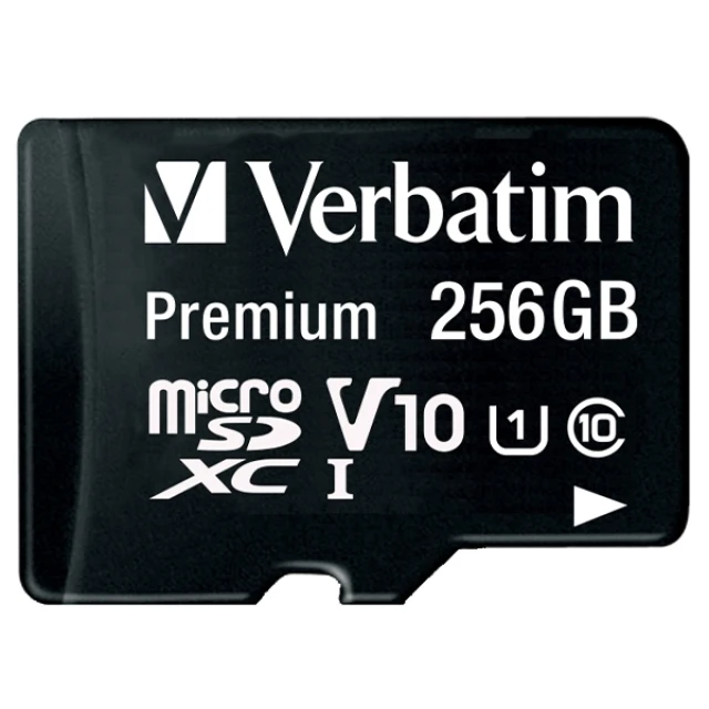Карта пам'яті Verbatim microSDXC 256GB V10 Black (44087)