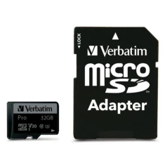 Карта пам'яті Verbatim microSD 32GB Pro U3 Black (47041)