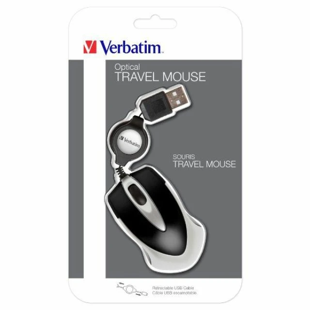 Миша Verbatim Go Mini оптична USB-A 1000 dpi Black (49020)