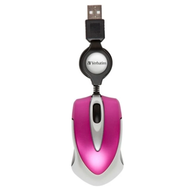 Миша Verbatim Go Mini USB-A 1000 dpi Pink (49021)