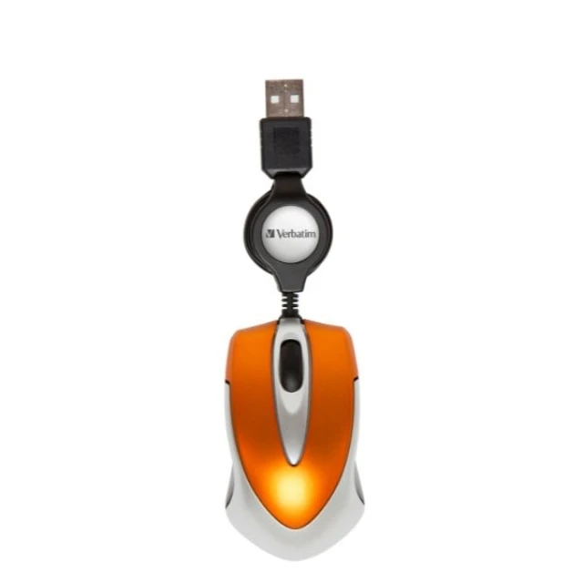 Миша Verbatim Go Mini USB-A 1000 dpi Orange (49023)