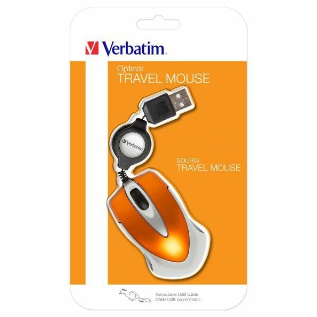 Миша Verbatim Go Mini USB-A 1000 dpi Orange (49023)