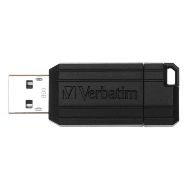 Флешка Verbatim PinStripe 8GB USB-A 2.0 Black (49062)