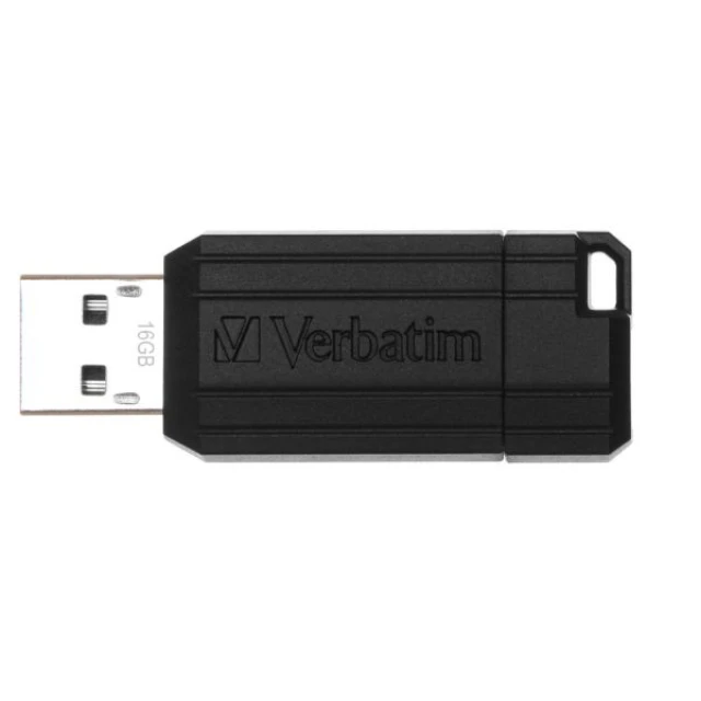 Флешка Verbatim PinStripe 16GB USB-A 2.0 Black (49063)