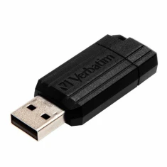 Флешка Verbatim PinStripe 64GB USB-A 2.0 Black (49065)