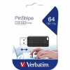 Флешка Verbatim PinStripe 64GB USB-A 2.0 Black (49065)