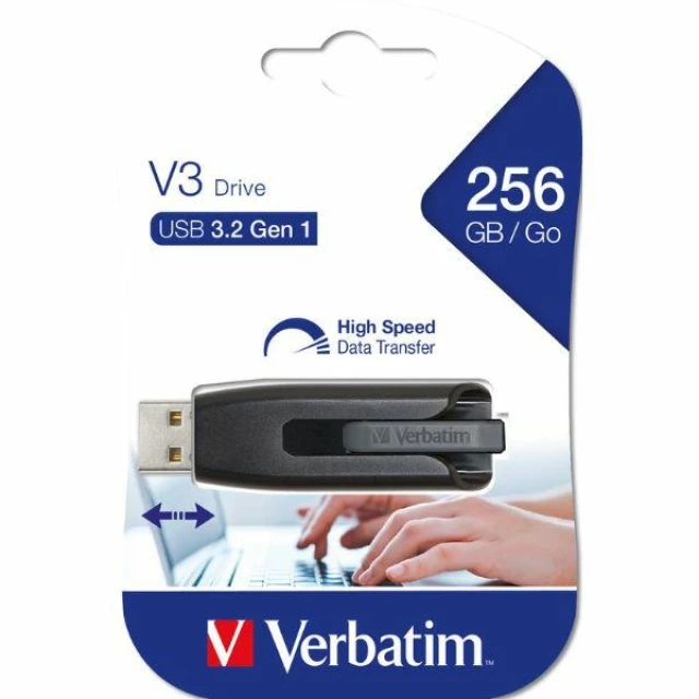 Флеш-накопичувач Verbatim Pendrive 256GB USB-A 3.2 Black (49168)