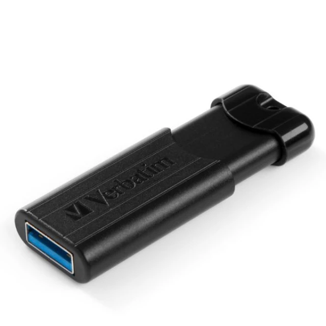 Флешка Verbatim PinStripe 64GB USB-A 3.2 Black (49318)