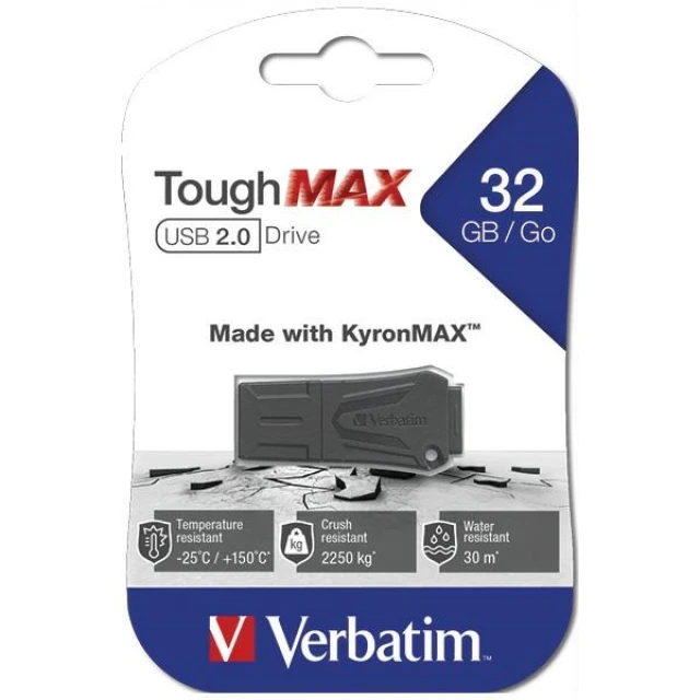 Флешка Verbatim ToughMAX 32GB USB-A 2.0 Black (49331)
