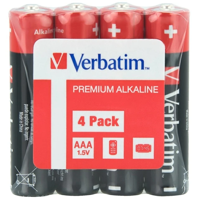 Батарейки Verbatim AAA LR03 alkaline 4 шт (49500)