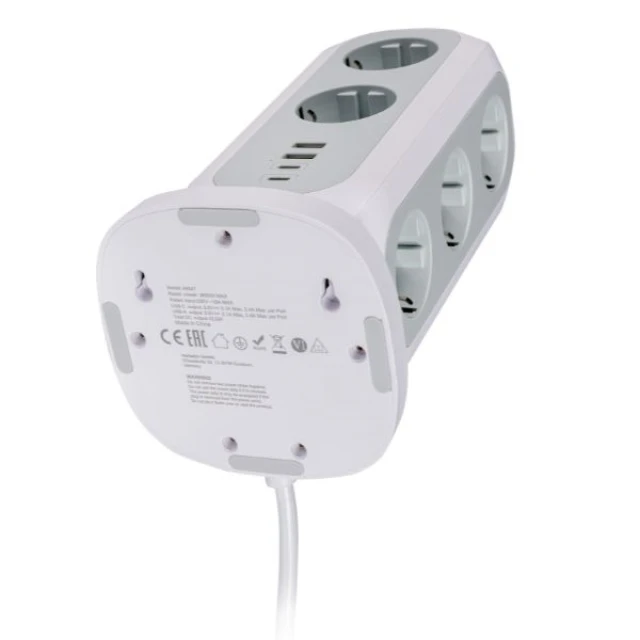 Подовжувач Verbatim EUPT-01 15в1 11xAC/2xUSB-C/2xUSB-A 2m White (49547)