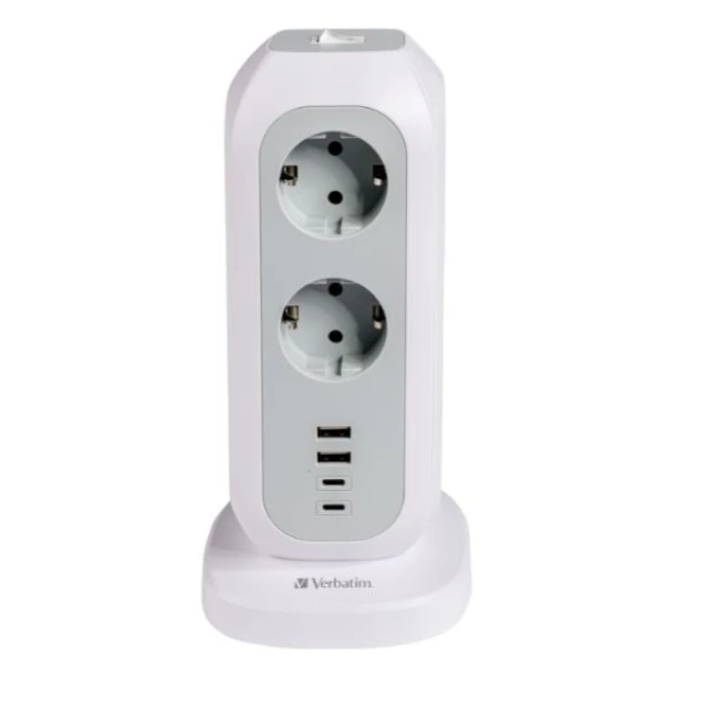 Подовжувач Verbatim EUPT-01 15в1 11xAC/2xUSB-C/2xUSB-A 2m White (49547)