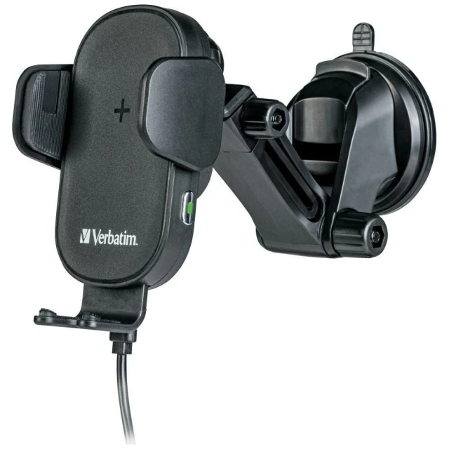 Автотримач Verbatim FWC-01 15W Qi з бездротовою зарядкою Black (49552)