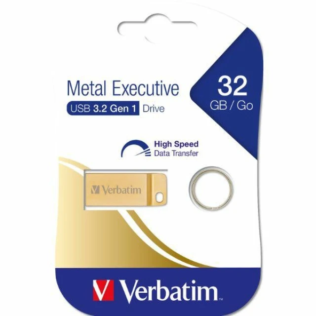 USB-флешка Verbatim 32GB USB-A 3.2 Metal Executive Gold (99105)
