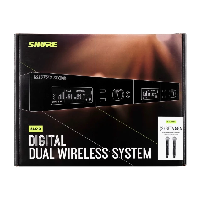 Микрофонная радиосистема Shure SLXD24DE/B58-G59 двойная цифровая с двумя передатчиками (042406678865)