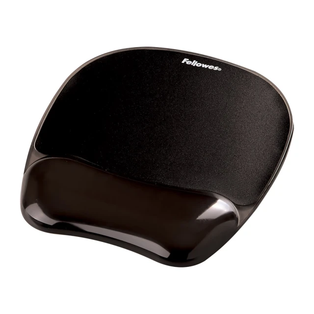 Килимок для миші Fellowes Crystal з гелевою подушкою Black (043859527175)