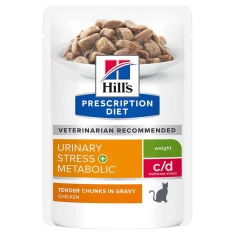 Пауч для котів Hill's Prescription Diet c/d Urinary Stress + Metabolic з куркою 85 г (052742038537)