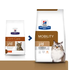 Ветеринарна дієта для котів Hills Prescription Diet Feline j/d для підтримки здоров'я суглобів 1,5 кг (052742041636)