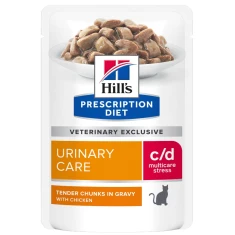 Вологий корм для котів Hill's Prescription Diet c/d Urinary Stress з куркою 85 г (052742286204)