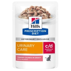 Вологий корм для котів Hill's Prescription Diet c/d Urinary Stress з лососем 85 г (052742286303)