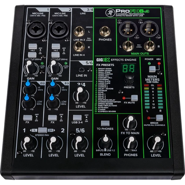Мікшерний пульт Mackie ProFX6v3 з USB-інтерфейсом (0663961057874)