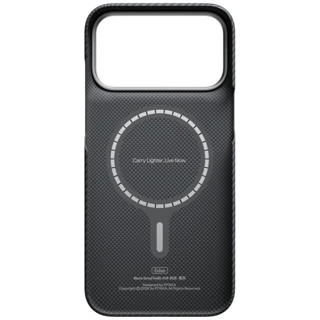 Чохол Pitaka Edge Case для iPhone 18 Pro Max | 17 Pro Max Black Grey (KI1801PM)
