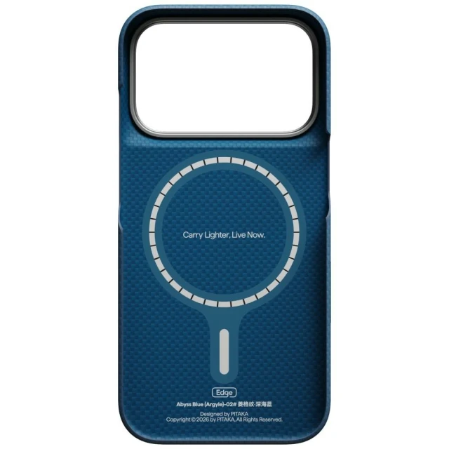 Чехол Pitaka Edge Case Argyle для iPhone 18 Pro | 17 Pro Blue (KI1816P)