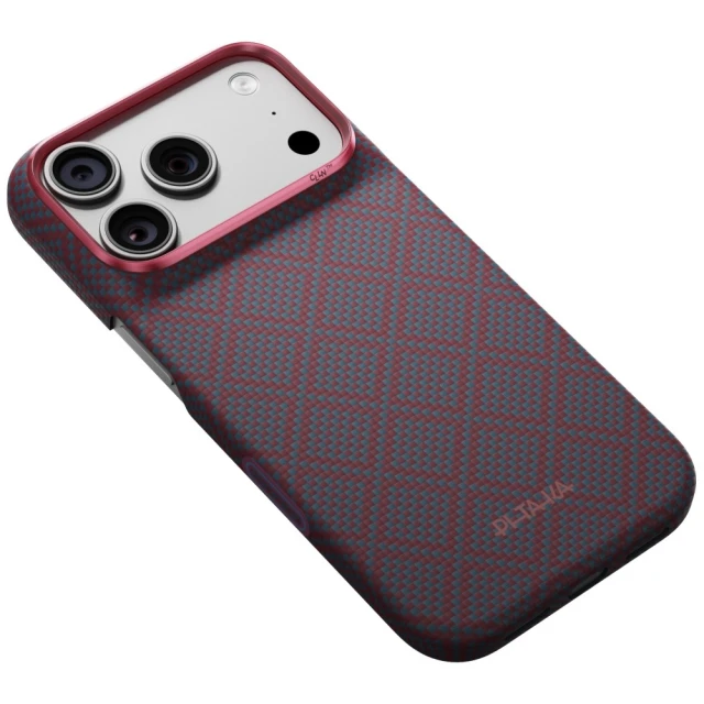 Чохол Pitaka Edge Case Argyle для iPhone 18 Pro | 17 Pro Blue Red (KI1818P)