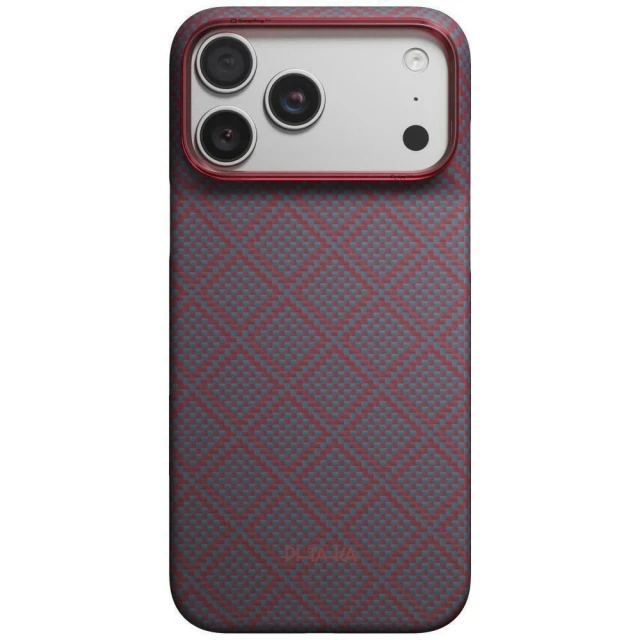 Чохол Pitaka Edge Case Argyle для iPhone 18 Pro Max | 17 Pro Max Blue Red (KI1818PM)