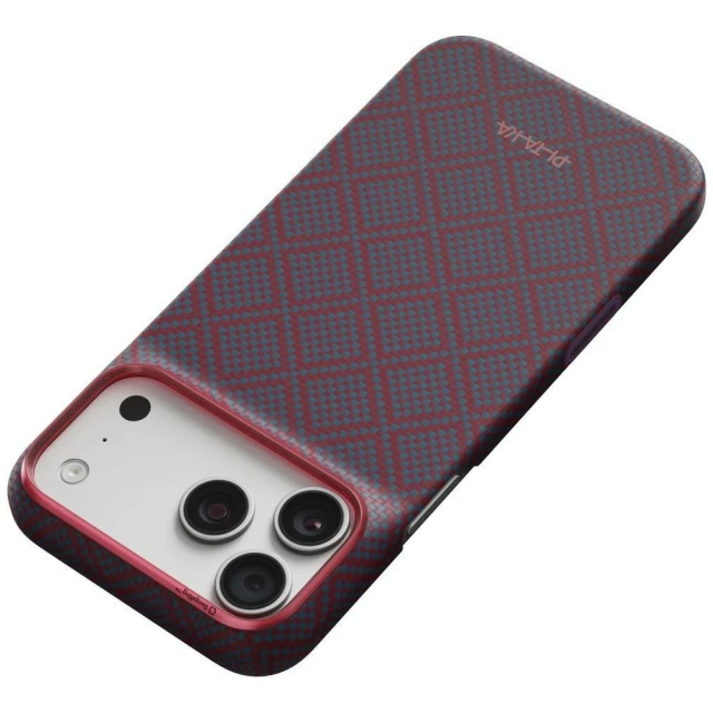 Чохол Pitaka Edge Case Argyle для iPhone 18 Pro Max | 17 Pro Max Blue Red (KI1818PM)