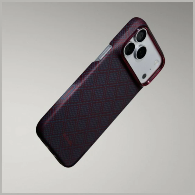 Чохол Pitaka Edge Case Argyle для iPhone 18 Pro Max | 17 Pro Max Blue Red (KI1818PM)