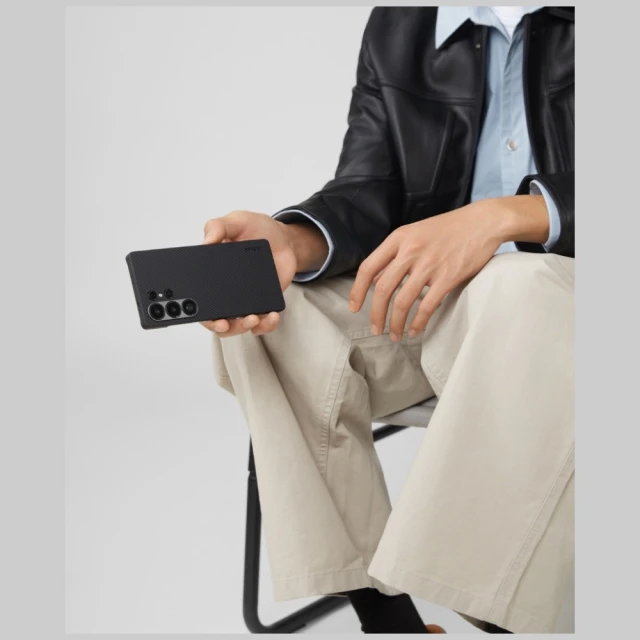 Чохол Pitaka Ultra-Slim для Samsung Galaxy S25 Ultra (S938) Black Grey with MagSafe (KS2501U)