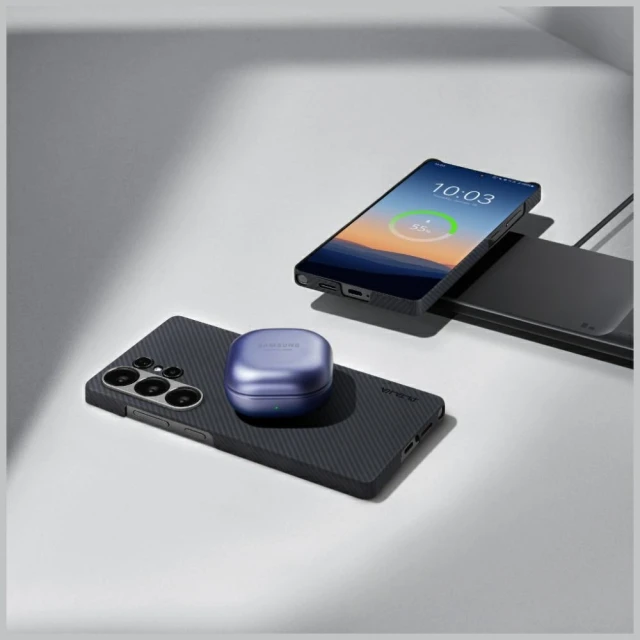 Чохол Pitaka Ultra-Slim для Samsung Galaxy S25 Ultra (S938) Black Grey with MagSafe (KS2501U)