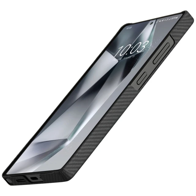 Чохол Pitaka Ultra-Slim для Samsung Galaxy S25 Ultra (S938) Black Grey with MagSafe (KS2501U)