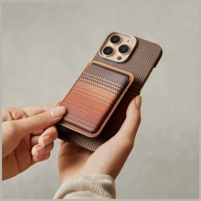 Магнитный кошелек Pitaka Woven Wallet Sunset with MagSafe (MWW2402)