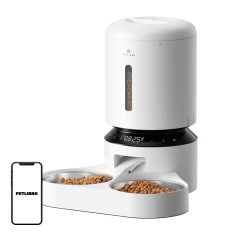 Дозатор корму Petlibro Granary 5l з подвійною миskou White (PL-AF006-33W)