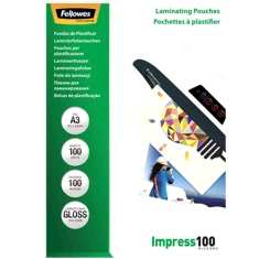 Плівка для ламінування Fellowes A3 297x420 мм 100 мкм глянцева 100 шт (077511535123)