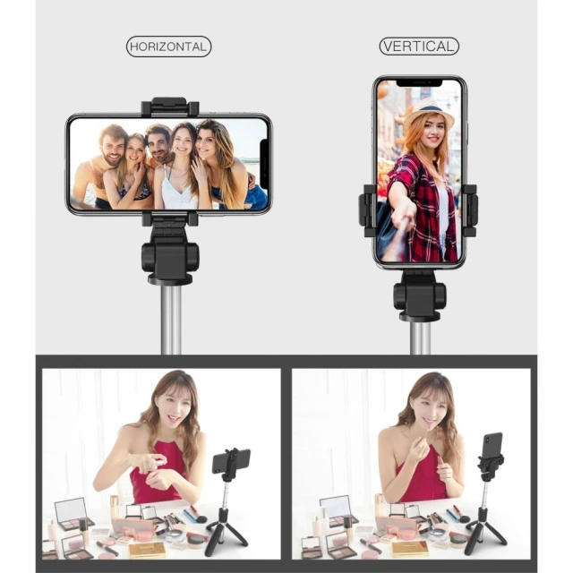 Універсальний штатив Tech-Protect L01S Wireless Selfie Stick Tripod Black (795787711484)