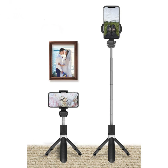 Універсальний штатив Tech-Protect L01S Wireless Selfie Stick Tripod Black (795787711484)