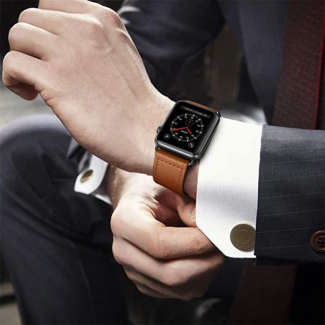 Ремінець Tech-Protect LeatherFit для Apple Watch 49 | 46 | 45 | 44 | 42 mm (1-3 series) Brown (0795787713716)