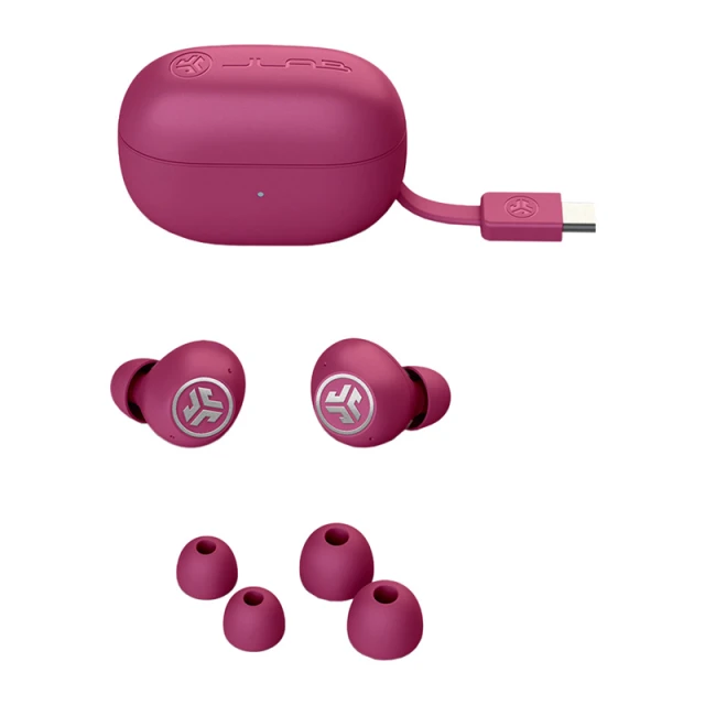 Навушники бездротові TWS Jlab Go Pop ANC Magenta (IEUEBGOANCRFUC124)