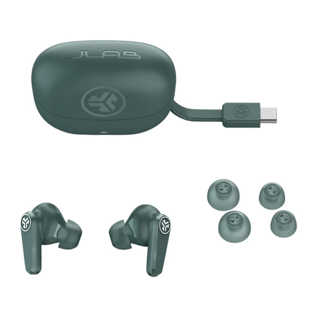 Навушники бездротові TWS Jlab Go Pods ANC Green