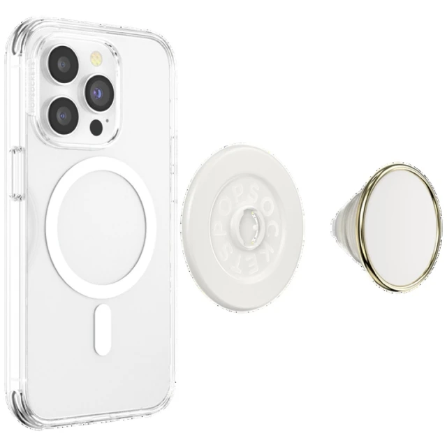 Тримач для телефону Popsockets Round Luxe Coconut Creme Enamel Beige (808938)