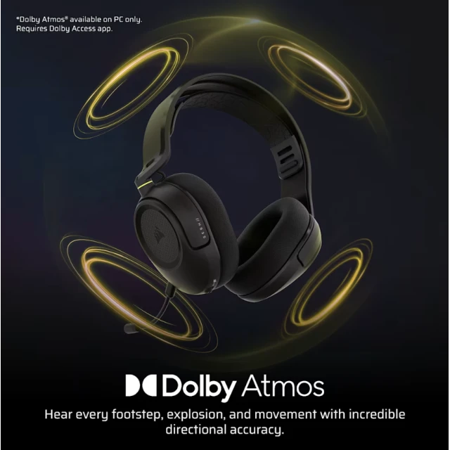 Навушники Corsair HS35 v3 бездротові ігрові Bluetooth Carbon (0840440421573)