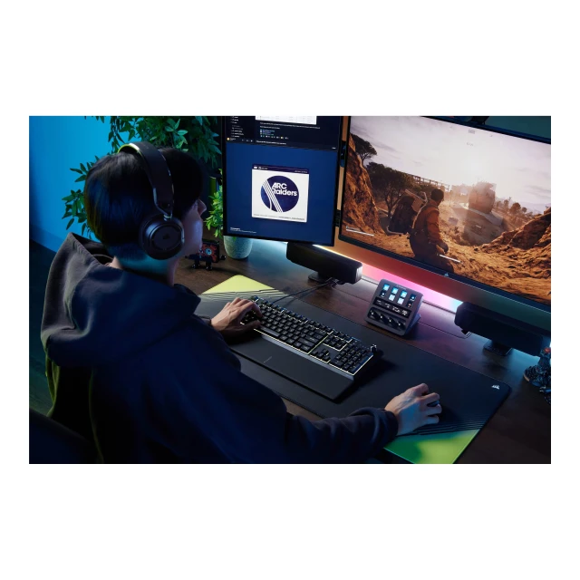 Клавіатура Corsair Skiff 100 ігрова мембранна з RGB-підсвіткою (0840440423119)