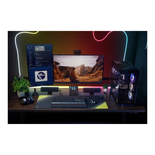 Клавіатура Corsair Skiff 100 Plus ігрова мембранна з RGB-підсвіткою (0840440423256)